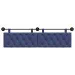 vidaXL Tête de lit suspendue Bleu police Velours