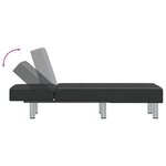 vidaXL Chaise longue noir similicuir