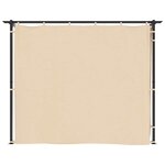 vidaXL Tonnelle avec rideaux 3x3 m Crème Acier