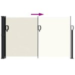 vidaXL Auvent latéral rétractable crème 117x300 cm