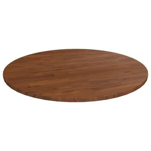 vidaXL Dessus de table rond Marron foncé Ø70x1 5cm Chêne massif traité