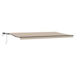 vidaXL Auvent Rétractable Beige 600 × 350 cm tissu