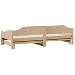 vidaXL Lit de jour et lit gigogne sans matelas 90x200 cm bois massif