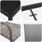 vidaXL Ensemble de salle à manger pour jardin 3 Pièces Gris polyrotin
