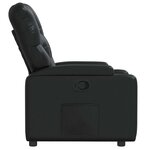 vidaXL Fauteuil inclinable Noir Similicuir