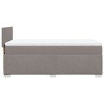 vidaXL Sommier à lattes de lit avec matelas Taupe 90x200 cm Tissu