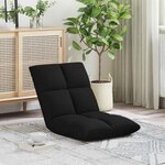vidaXL Fauteuil de sol ajustable Noir Tissu