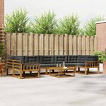 vidaXL Ensemble de canapés d'extérieur 8 Pièces Naturel et Anthracite