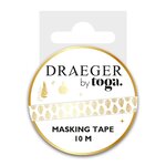 Masking Tape 10 M - Feuilles Or - Spécial Réveillon - Draeger paris