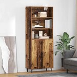 vidaXL Haut Armoire Bois Ancien 69 5 x 34 x 180 cm