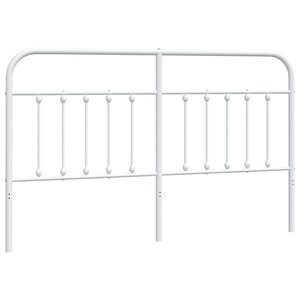 vidaXL Tête de lit métal blanc 160 cm