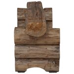 vidaXL banc Naturel 110 x 30 x 34 cm Bois de teck massif