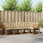 vidaXL Ensemble de canapés d'extérieur 5 Pièces Naturel et Beige