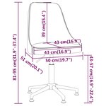 Vidaxl chaise pivotante de salle à manger noir tissu