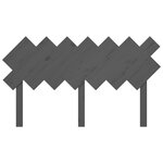 vidaXL Tête de lit Gris 141x3x80 5 cm Bois massif de pin