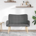 vidaXL Sofa 2 places Gris foncé 115 x 61 x 87 cm Tissu