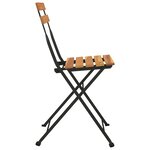 vidaXL Chaises de bistrot pliantes lot de 6 Bois de teck solide acier