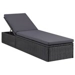 vidaXL Ensemble à manger de jardin 9 Pièces Résine tressée Noir