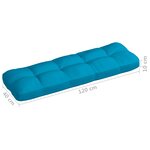 vidaXL Coussins de canapé palette lot de 7 Bleu
