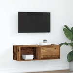 vidaXL Meuble TV vieux bois 80x31x25 5 cm bois d'ingénierie