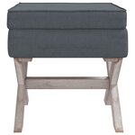 vidaXL Tabouret de rangement Gris foncé 45x45x49 cm Velours