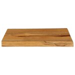 vidaXL Dessus de table 60x40x3 8 cm bord vivant bois massif manguier