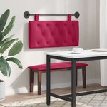 vidaXL Tête de lit suspendue Avec lumière LED Bordeaux Velours