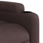 vidaXL Fauteuil inclinable Marron foncé Tissu
