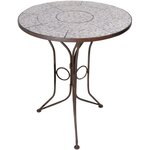 Table en céramique et fer forgé