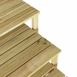 vidaXL Table de Bain de Soleil Marron 50.5 x 50 x 46 cm Pin imprégné
