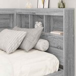 vidaXL Lit Bibliothèque Sonoma gris 75 x 190 cm Bois d'ingénierie