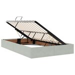 vidaXL Lit avec rangement et matelas Gris clair 120 x 190 cm Velours