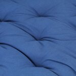 vidaXL Coussin de plancher de palette Coton 120x80x10 cm Bleu clair