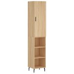 vidaXL Buffet haut Chêne sonoma 34 5x34x180 cm Bois d'ingénierie