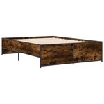 vidaXL Cadre de lit sans matelas chêne fumé 120x200 cm