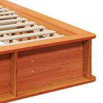 vidaXL Cadre de lit Brun cire 200 x 200 cm Pin massif