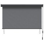vidaXL Store enrouleur Gris clair 120 x 250 cm Tissu et Aluminium