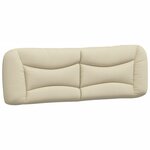 vidaXL Coussin de tête de lit crème 160 cm tissu