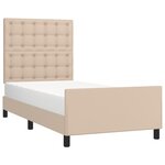 vidaXL Cadre de lit sans matelas cappuccino 80x200 cm similicuir