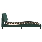 vidaXL Cadre de lit avec tête de lit Vert foncé 140x200 cm Velours