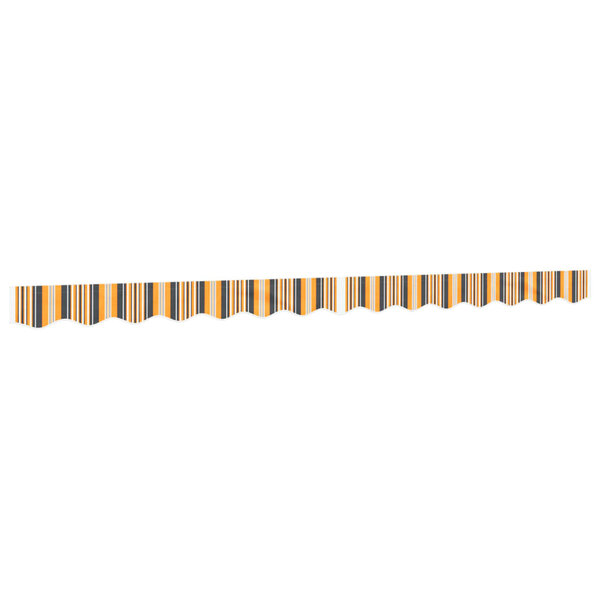 vidaXL Tissu de remplacement de cantonnière d’auvent rayure jaune gris