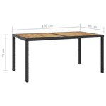 vidaXL Mobilier à dîner de jardin 7 Pièces avec coussins Résine tressée