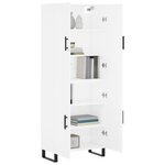 vidaXL Buffet haut Blanc 69 5x34x180 cm Bois d'ingénierie