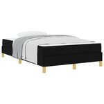vidaXL Lit à ressorts avec matelas Noir 120 x 190 cm tissu