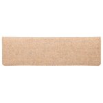 vidaXL Tapis de marches d'escalier 5 Pièces Marron 65x21x4 cm Aiguilleté