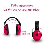 Casque anti bruit pour enfant  rose  ems