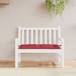 vidaXL Coussin de banc de jardin rouge bordeaux 110x50x7 cm