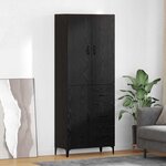 vidaXL Haut Armoire Chêne noir 69 5 x 34 x 180 cm Bois d'ingénierie