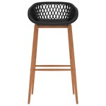 vidaXL Chaises de bar lot de 4 noir