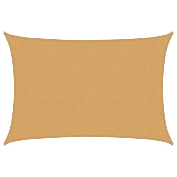 vidaXL Voile d'ombrage 160 g/m² rectangulaire sable 3x5 m PEHD
